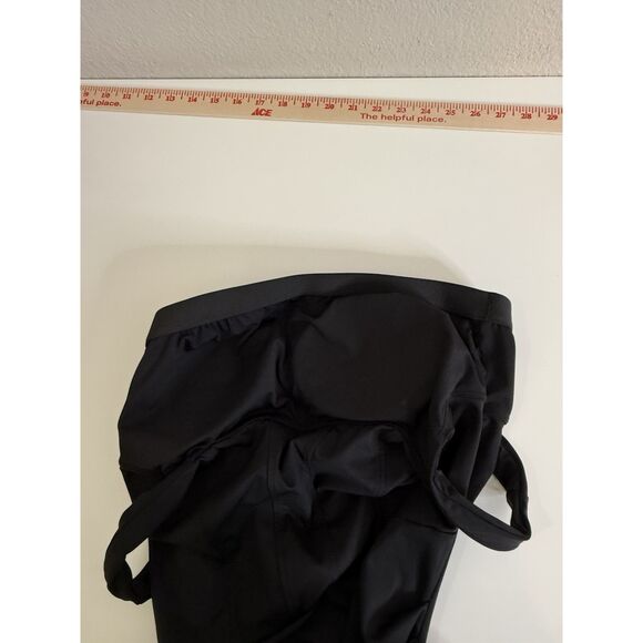 Halara Softlyzero Bodycon Midi Dress Size M Black High Neck Leg Slit Fitted New - Picture 7 of 15
